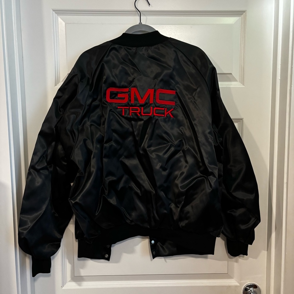 VINTAGE Black GMC Varsity Jacket - Picture 3 of 7